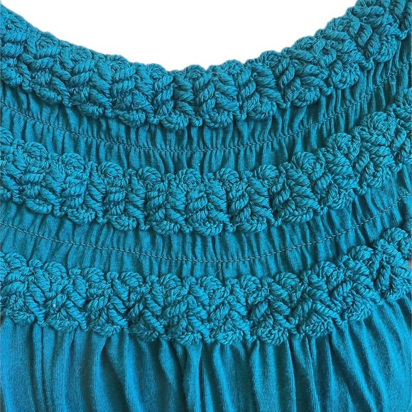 Turquoise Flowy Top by RXB - Picture 3 of 4